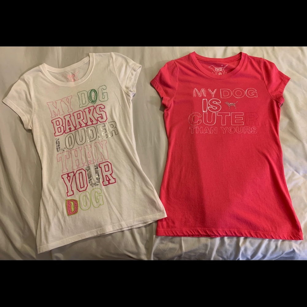 PINK “My Dog” Tops - Set of 2